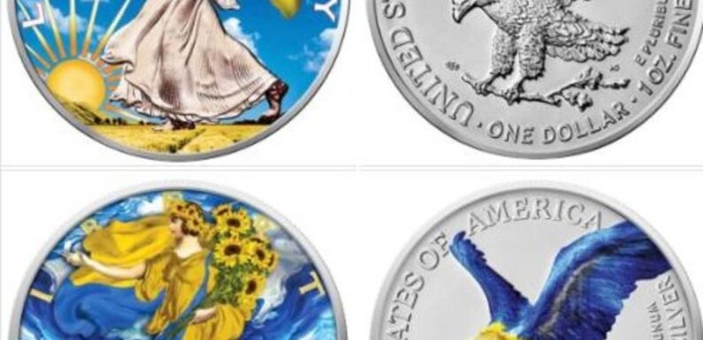У США випустили дві срібні інвестиційні монети з українськими національними символами