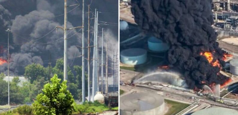 У США втретє за рік горить найбільший нафтопереробний завод у Луїзіані (+Відео)