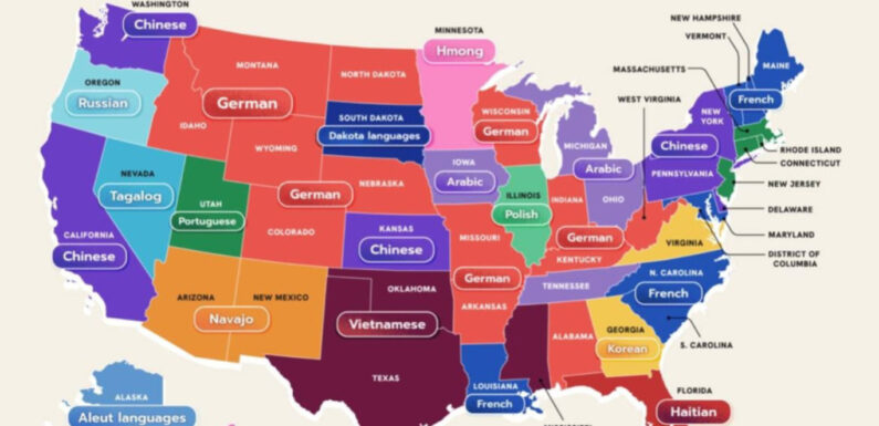Найбільш популярні розмовні мови в США (після англійської та іспанської)